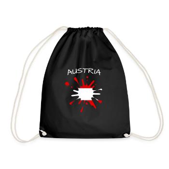 Austria splash Kleks Fahne Österreich - Turnbeutel - Schwarz - Vorne