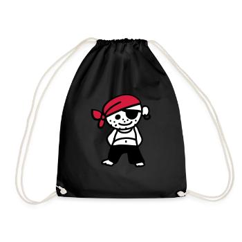 Pirate - Drawstring Bag - black - Front
