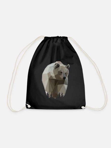 Ours brun sauvage - Sac de sport léger - noir