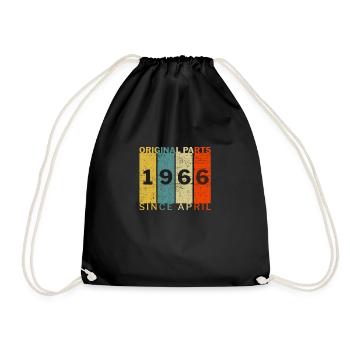 Né en avril 1966 Drôle d’anniversaire Rétro Citation - Sac de sport léger - noir - Devant