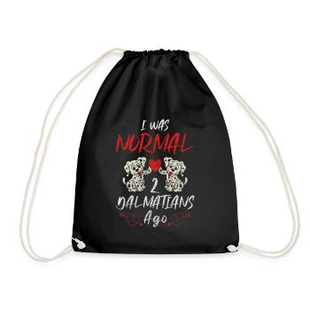 Dalmatien Quatre Pattes Points Amour - Sac de sport léger - noir - Devant