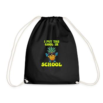 Ich setze die Coolness in School Boy Girl - Turnbeutel - Schwarz - Vorne