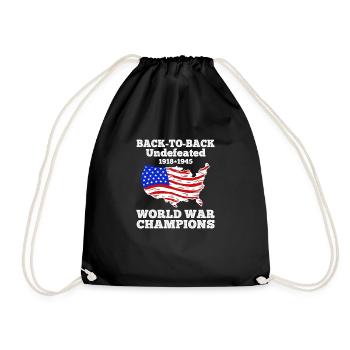 Deux fois champion invaincu de la Seconde Guerre mondiale 4. - Sac de sport léger - noir - Devant