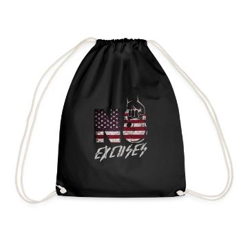 Patriotique 4th of July Body Workout Pas d’excuses - Sac de sport léger - noir - Devant