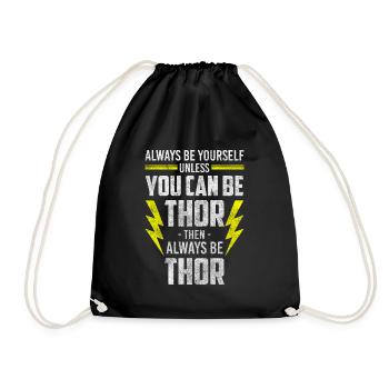 Symboles nordiques d’Asgard Thor - Sac de sport léger - noir - Devant