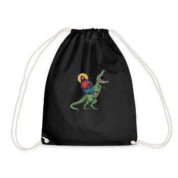 Cool Jesus Rides Dinosaur Funnier - Sac de sport léger - noir - Devant