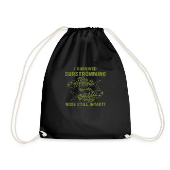 Surströmming - Parce que la vie est trop courte pour les fils - Sac de sport léger - noir - Devant
