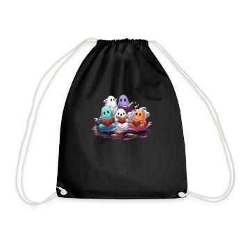 Groovy Lire la suite Livres Ghost Cute Funny - Sac de sport léger - noir - Devant