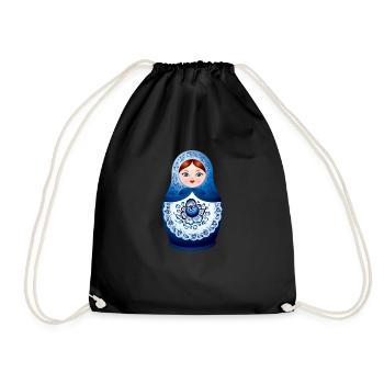 Russische Nistpuppe - Turnbeutel - Schwarz - Vorne
