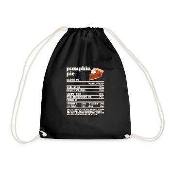 Tarte à la citrouille Valeur nutritive Cake Lovers - Sac de sport léger - noir - Devant