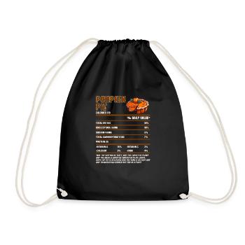 Tarte à la citrouille Valeur nutritive Cake Lovers - Sac de sport léger - noir - Devant