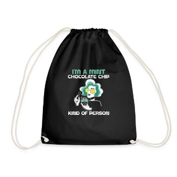 Je suis une personne aux pépites de chocolat à la menthe - Sac de sport léger - noir - Devant