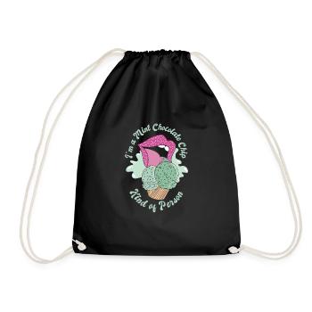 Je suis une personne aux pépites de chocolat à la menthe - Sac de sport léger - noir - Devant