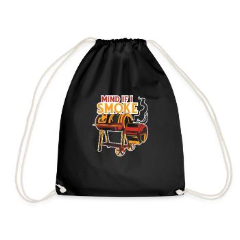 Mind If I Smoke Ribs Grill BBQ Short Ribs Rack - Turnbeutel - Schwarz - Vorne