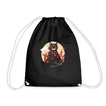 Japanische Kunst Katze Kawaii Anime - Turnbeutel - Schwarz - Vorne