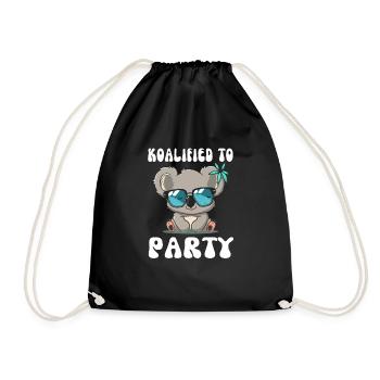 Mignon Koalifié Pour Fête, Koala Bear Lover - Sac de sport léger - noir - Devant
