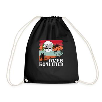 Über Koalified Koala Bear Lover Geburtstag - Turnbeutel - Schwarz - Vorne