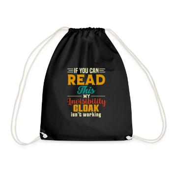 My invisible coat doesn't work - Drawstring Bag - black - Front
