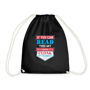 My invisible coat doesn't work - Drawstring Bag - black - Front