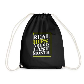 Real Hips Are So Last Month Joint Replacement - Drawstring Bag - black - Front