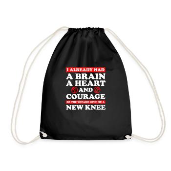 Knee Surgery Recovery Joint Replacement - Drawstring Bag - black - Front