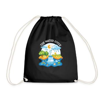 Le cycle de l’eau - Météorologie Prévisions météorologiques - Sac de sport léger - noir - Devant