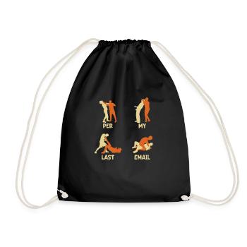 My last e-mail - Humor in the office - Drawstring Bag - black - Front