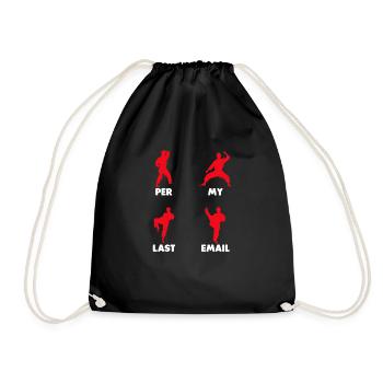 My last e-mail - Humor in the office - Drawstring Bag - black - Front