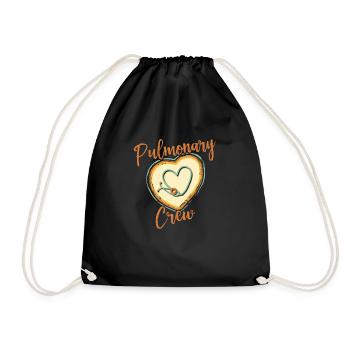 Pulmonary Crew - Respiratory Health - Drawstring Bag - black - Front