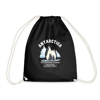 Antarctica - The International Continent - Drawstring Bag - black - Front