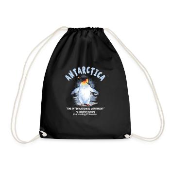Antarctica - The International Continent - Drawstring Bag - black - Front