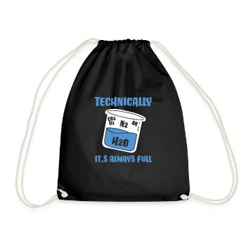 Technically, it's always crowded - - Drawstring Bag - black - Front