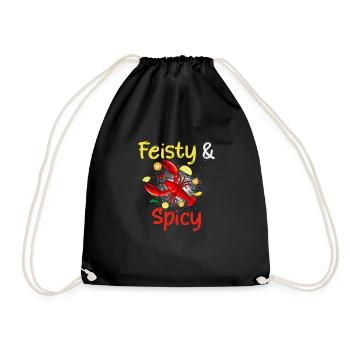 Fiery & Spicy - Cancer Motif for Lovers - Drawstring Bag - black - Front