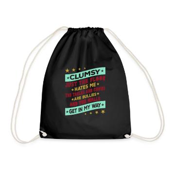 Je ne suis pas maladroit, les murs sont gênants - Sac de sport léger - noir - Devant