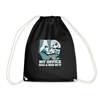 Mon bureau a un lit dedans - Home Office Humour - Sac de sport léger - noir - Devant