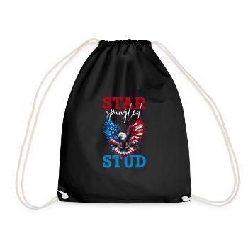 Star Spangled Stud - Patriotischer Look Mit - Turnbeutel - Schwarz - Vorne