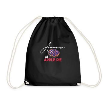 Graphique américain en tant que tarte aux pommes en rouge et vert - Sac de sport léger - noir - Devant
