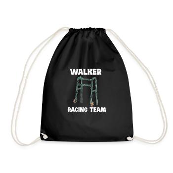 Walker Racing Team - Lustiger Rollator - Turnbeutel - Schwarz - Vorne