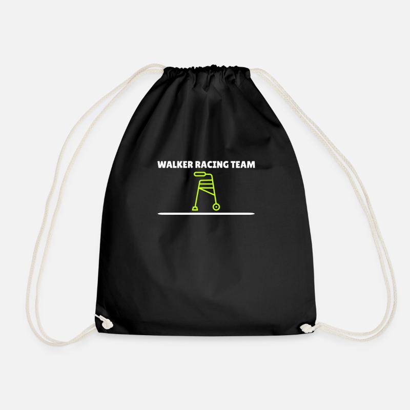 Walker Racing Team - Lustiger Rollator - Turnbeutel - Schwarz