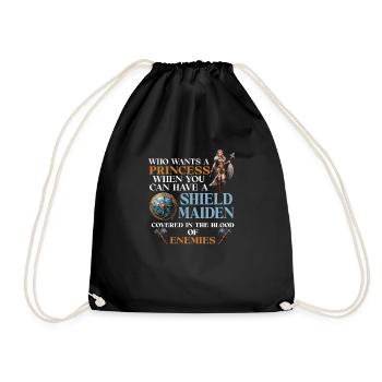 Qui veut une princesse quand on est une vierge de bouclier - Sac de sport léger - noir - Devant