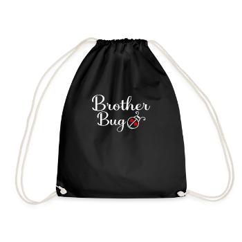Brother Bug Coccinelle mignonne avec des coeurs - Sac de sport léger - noir - Devant