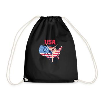 États-Unis Gymnastique Patriots Stars Feux d’artifice - Sac de sport léger - noir - Devant