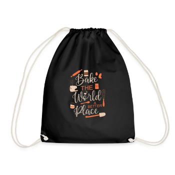 Cuire le monde un meilleur endroit – Cuisiner pour un - Sac de sport léger - noir - Devant