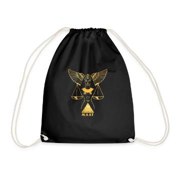 Déesse égyptienne Maât avec des ailes et des écailles - Sac de sport léger - noir - Devant