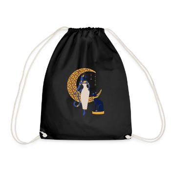 Déesse égyptienne Maât avec des ailes et des écailles - Sac de sport léger - noir - Devant