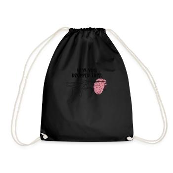 Hé! Vous avez laissé tomber cet humour cérébral - Sac de sport léger - noir - Devant