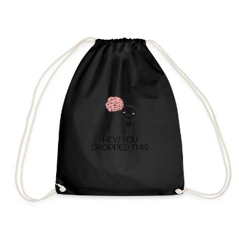 Hé! Vous avez laissé tomber cet humour cérébral - Sac de sport léger - noir - Devant