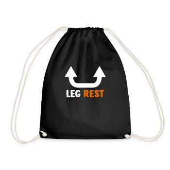 Leg Rest Humorous statement for the relaxed - Drawstring Bag - black - Front