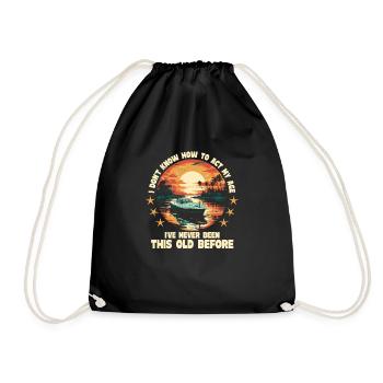 I don't know how to be at my age - Drawstring Bag - black - Front