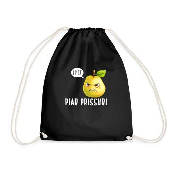 Do It Pear Pressure Lustige Birnen Illustration - Turnbeutel - Schwarz - Vorne